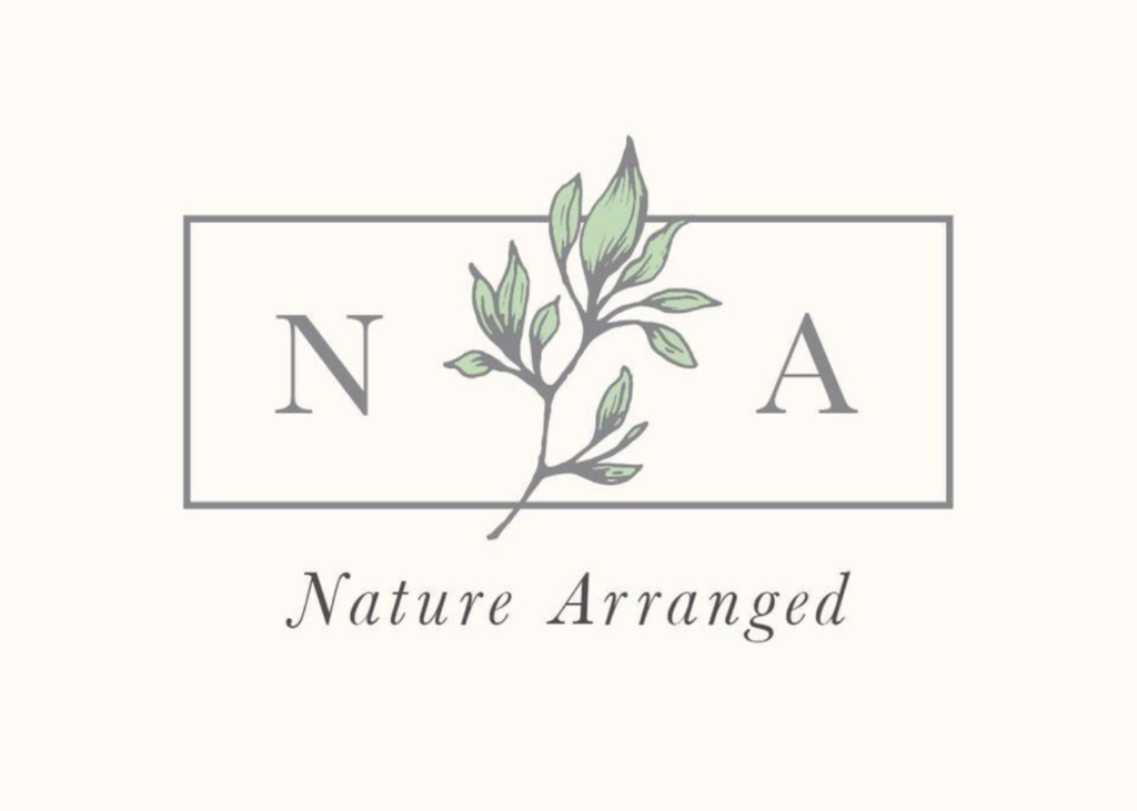 Nature Arranged logo with a plant and the letters N and A.